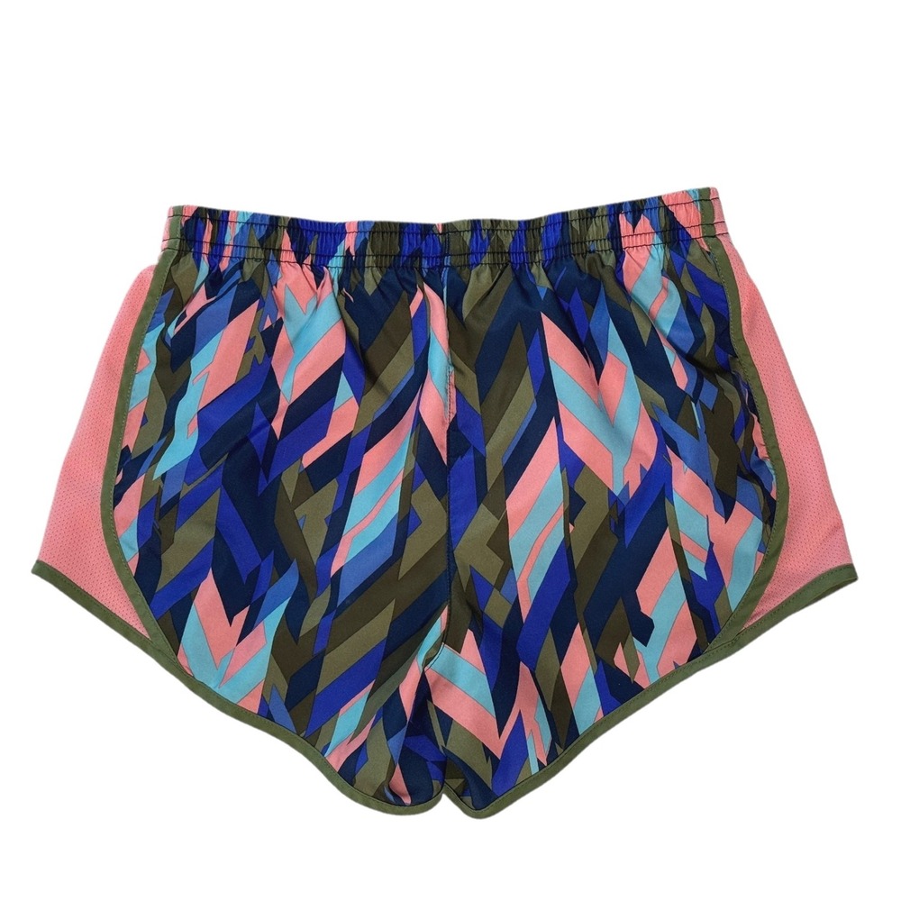 Nike‎ Dri-Fit Girls Size M Athletic Shorts Geometric Pink Green Blue Drawstring - Picture 6 of 10